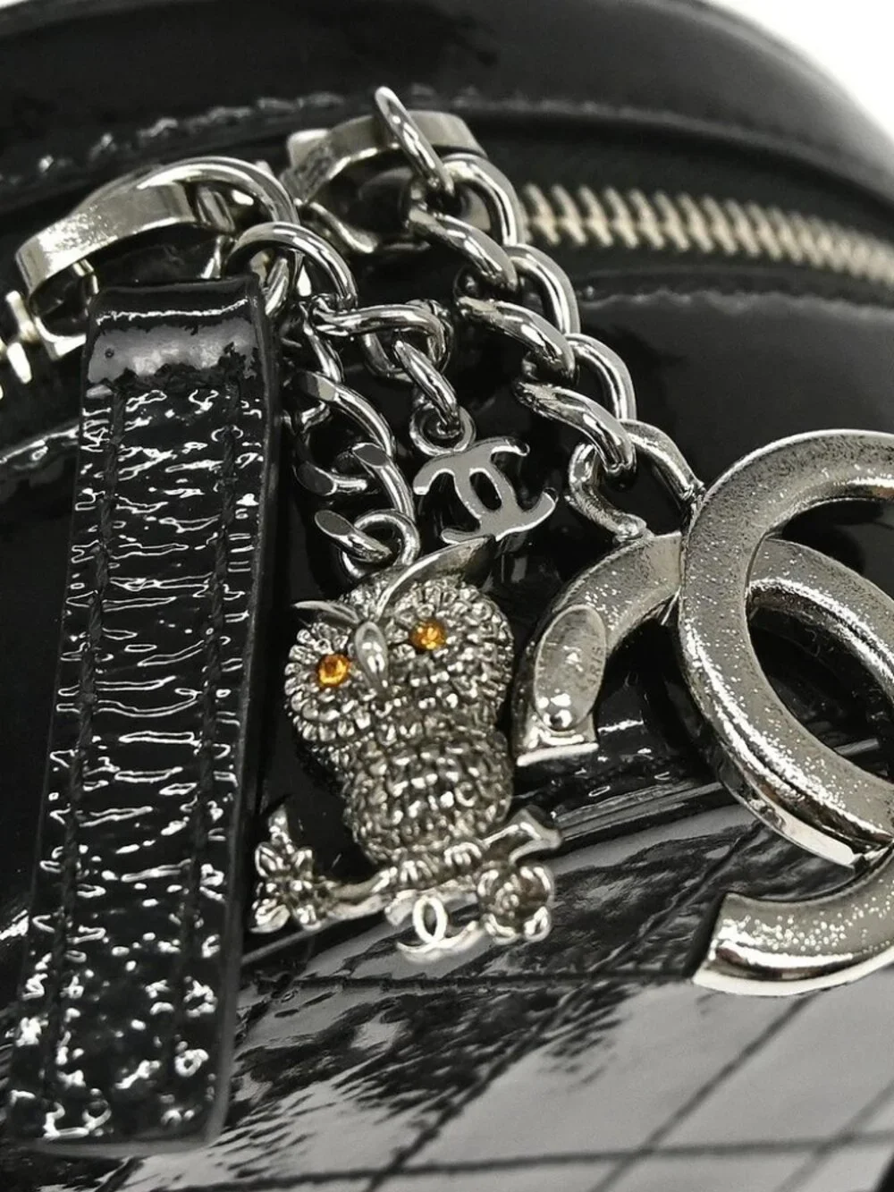 Chanel Black Patent Leather Shoulder Bag